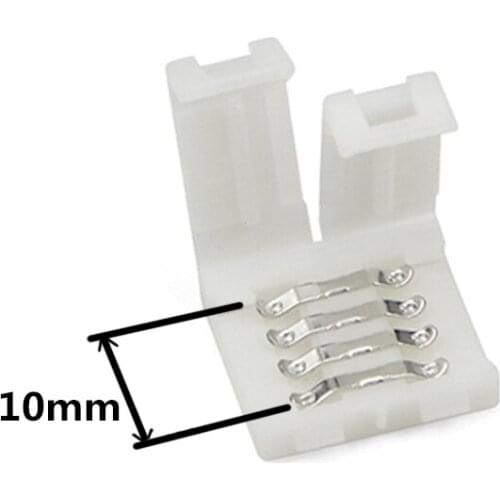 50-500pcs/lot LED Strip Connector 2pin 8mm / 2pin 10mm / 4pin 10mm / 5pin 12mm Easy Install Free Welding Quick Connector