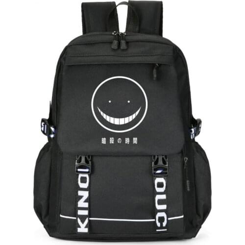 Assassination Classroom Cosplay Backpack Schoolbag Smile Face Korosensei Cosplay Travel Camping Computer Mountaineering Rucksack
