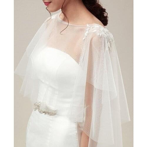 White/ivory tulle Wedding Shrug Wrap Bridal Bolero Shawl Jacket shrug dress shawl wedding cape black short shawl