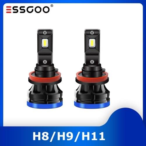 Essgoo H7 led Car light H4 LED Bulb H11 Car Headlight Bulbs Turbo Auto Lamp 6500K 80W/Pair Headlamp HB2 High Low Beam Dropship
