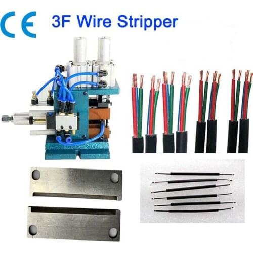3F Vertical Wire Stripping machine Pneumatic Stripping Machine Multi-Core Sheathed Wire Stripping Peeling Machine