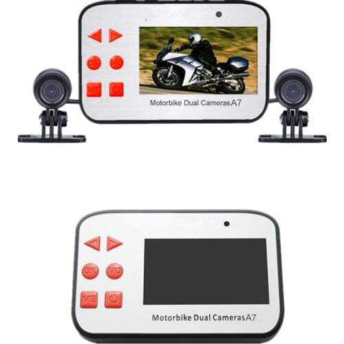 A7 Motorcycle Locomotive Dedicated Hidden Drive Recorder 1080P Waterproof Front and Rear Double Lens
