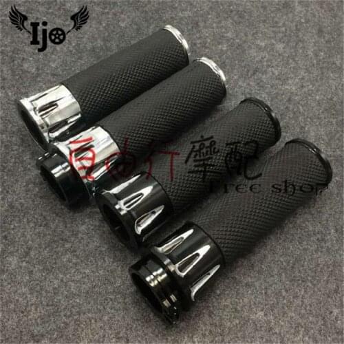 Top quality retro Aluminium alloy Cool black CNC for Harley Davidson softail sportster motorcycle throttle Refit handlebar grips
