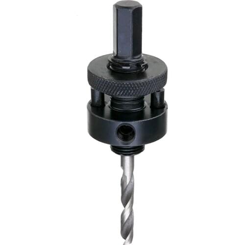 1pc Steel Hole Saw Arbor 120mm Hex Shank Bi-metal Hole Saw Arbor With Drill Bit For 32mm-210mm Holesaw Cutting