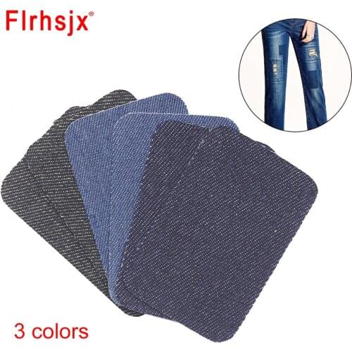 10pcs Clothing Repair Patches 2 Sizes Iron-on Patches Denim Fabric Sewing Patches Home Patchwork Sewing Accessory 3 Colors