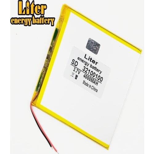 3.7V lithium polymer battery 32100100 4000MAH mobile power DIY tablet computer