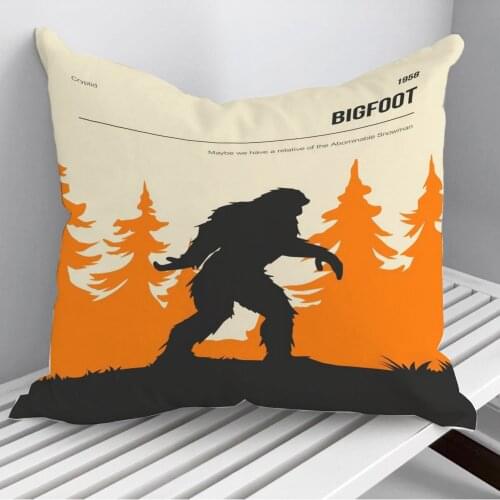 Bigfoot Book Cover Throw Pillows Cushion Cover On Sofa Home Decor 45*45cm 40*40cm Gift Pillowcase Cojines Dropshipping