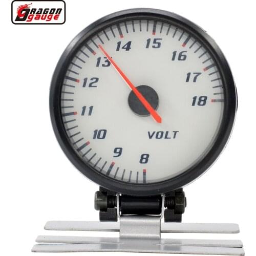 Dragon Gauge 60MM Blue Backlight Racing Car motorcycle modification Volt Gauge voltage Meter Free Shipping