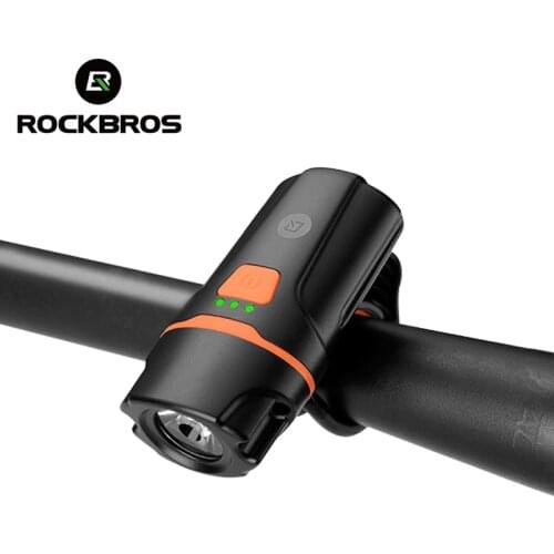 ROCKBROS Cycling Bike Flashlight Rechargeable Light Waterproof Headlight Bicycle Lamp Power Bank Bicycle Front Bike Accessories