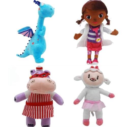 Doctor hippo dragon sheep doll Children Plush Toy girl gift Baby Kids Stuffed Toy 4pcs/lot