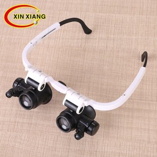 Beauty Eyelash Grafting Eye Glasses Fashion Head-mounted Glasses Clock Repair Double Headband Magnifying Glass