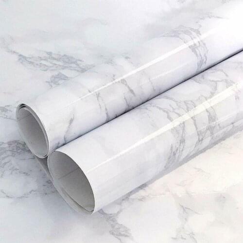 40*200 cm Kitchen Oil Proof Waterproof Stickers Bathroom Marble Furniture Decor Tile Wall Sticker Home Sticker Stickers Z4D1