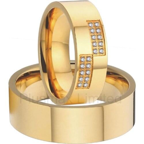 Buy Various High Quality titanium steel jewelry alliances gold color wedding rings