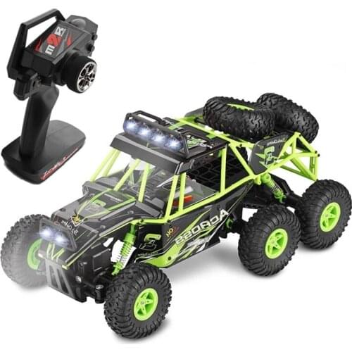 6WD 2.4GHz Climbing Car 20km/H Bigfoot Car Remote Control Model Off-Road Vehicle Toy With LED Lights Outdoor Toys