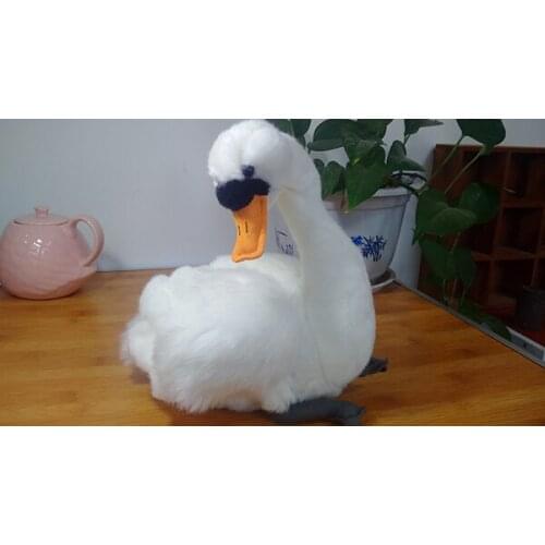 Cute white swan plush toy about 25cm cartoon swan soft doll kids toy car decoration birthday gift h0669