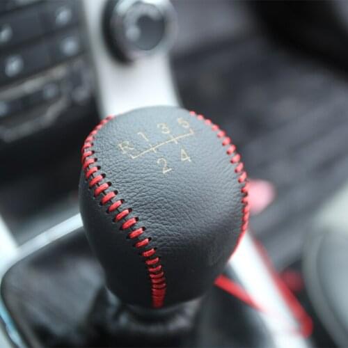 My Good Car 1 Pcs Black Leather Car Gear Head Shift Knob Protection Cover Case For Chevrolet Chevy Cruze 2009 - 2014 Accessories