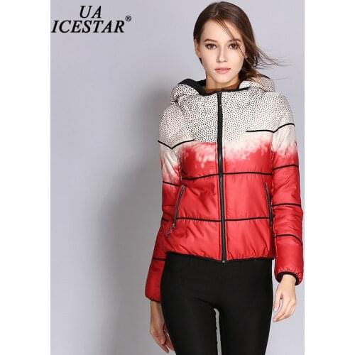 2020 New Winter Coat Women Outwear Casual Down Jacket Short Parkas High Quality Wave Point Contrast Color Fashion Female Jacket