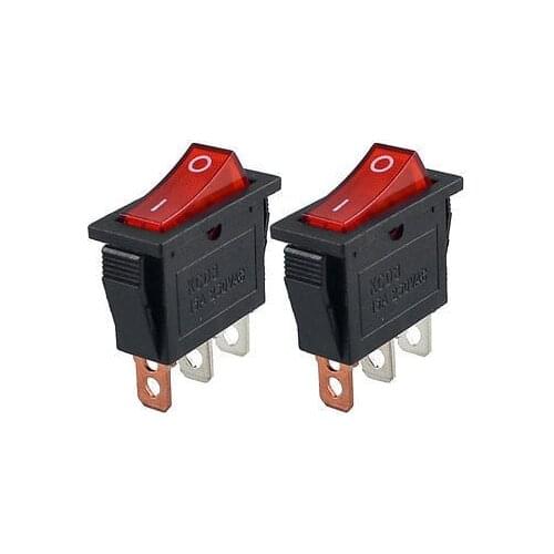 NEW!Black AC 15A 250V 3 Pin SPST ON/OFF Boat Rocker Switch 2 Pieces