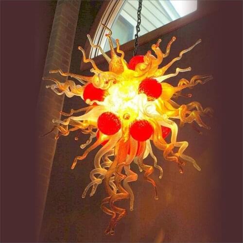 New Modern LED K9 Ball Crystal Chandeliers Blown Glass Pendant Lights High Quality Glass Lightings for Bedroom Decor