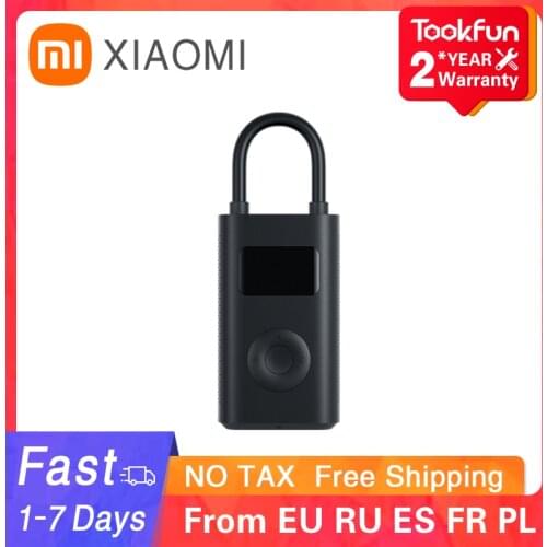 Xiaomi Mi Portable Electric Air Pump Tire Pressure Detection Smart Digital Display For Bicycles Motorcycles Scooters Flashlight