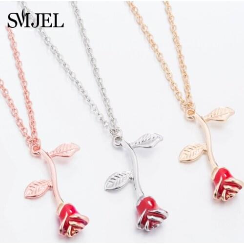 SMJEL Bohemia Flower Necklaces Women Accessories Best Friend Long Chain Statement Necklace Anniversary Wedding Gifts