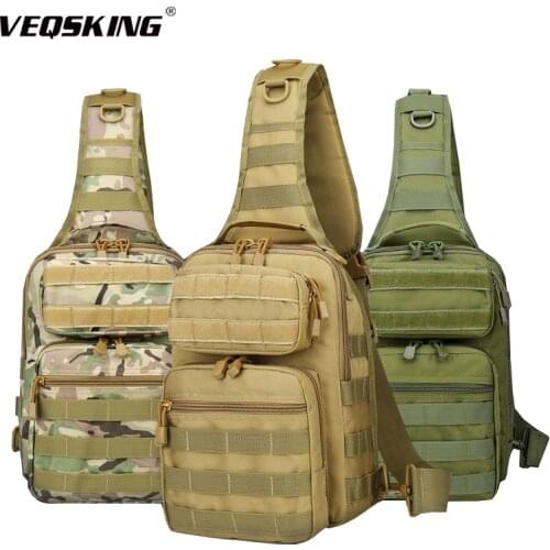 Waterproof Tactical Sling Bag 800D Military Shoulder Bag Camping Hiking Hunting Day Pack Assault Backpack Climbing Bag 2 Colors