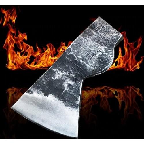 Axe Tomahawk Axe Wooden Handle Felling Axe High Carbon Steel Survival Axe for Outdoor Camping Woodworking