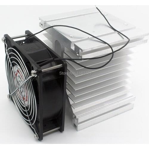 FHSY01F-110 125*135*110 mm 150A three phase solid state relay SSR heat sink radiator with 220VA fan and protective cover