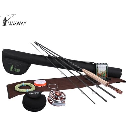 Maxway Honor Series High Carbon Fly Fishing Rod Combo 2.4M 2.7M 3.0M Fly Fishing Complete Starter Package
