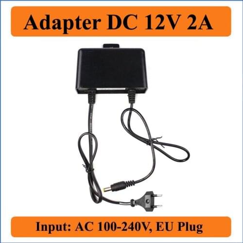 Outdoor Rainproof 12V 2A EU Plug AC DC Adapter AC100-240V to DC 12V charger Power Supply 5.5mm x 2.1-2.5mm for LEDs strip light