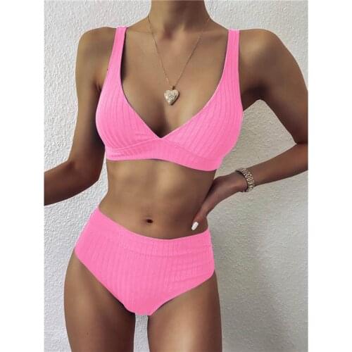 Bikini Female Swimsuit Women Swimwear Two-piece Bikini set Asymmetric Mid Waist Bather Bathing Suit Swim