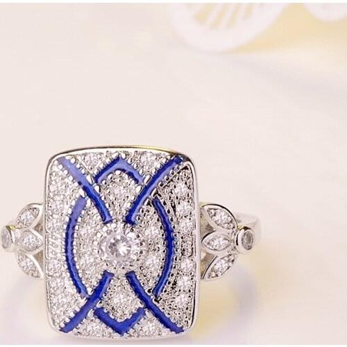 WYJZY New Womens Full Zircon Engagement Ring Casual Dress Up Accessories Womens Jewelry Surprise Birthday Gift