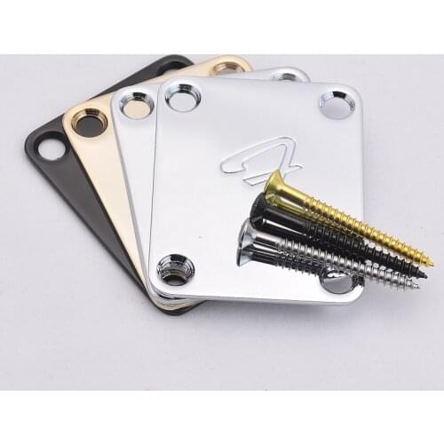 1Set Electric Guitar /Bass Neck Plate / Neck Joint Plate Board With 4 Screws