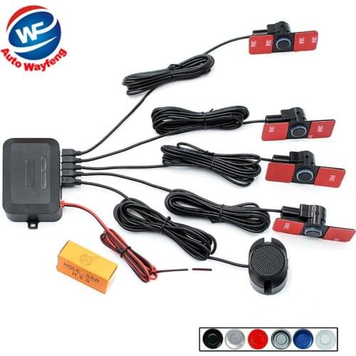 16mm Flat Sensors Car Parking Sensor Assistance Auto Reverse Backup Radar Alarm System + Sound Alert Indicator 6 Colors