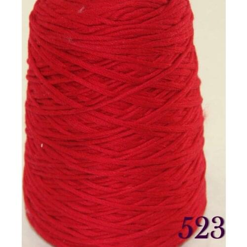 1X400g soft sell high quality 100% cotton hand-woven yarn Ruby Red cone 422-523