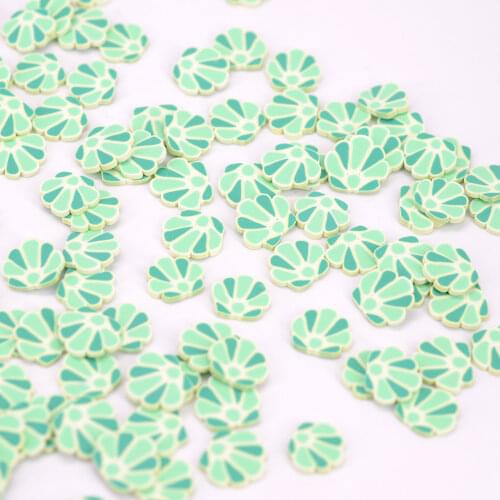 50g Green Purple Shell Polymer Clay Slices Soft Pottery Sprinkles for Slime Shaker Cards Decor DIY Crafts Filling Accessories