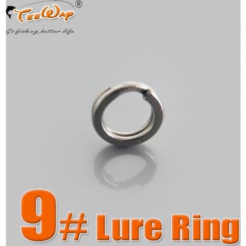9mm 200 pcs/lot Lure Ring Stainless Steel Split Rings for Lures Crankbait Hard Bait Fishing Ring Bass Walleye Fishing UPR9mm