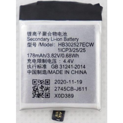 2pcs/lot 3.8v 178mah HB302527ECW Batteries For Huawei Honor Watch Magic Smart watch Battery