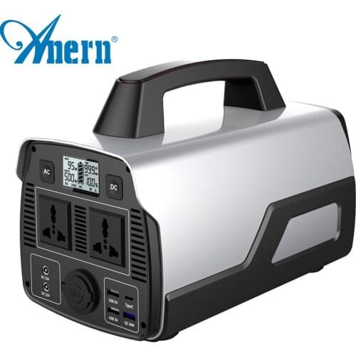 ANERN 220V Charging Portable Solar Power Station 140000mAh Solar Generator Battery Charger Outdoor Energy Power Supply 500W