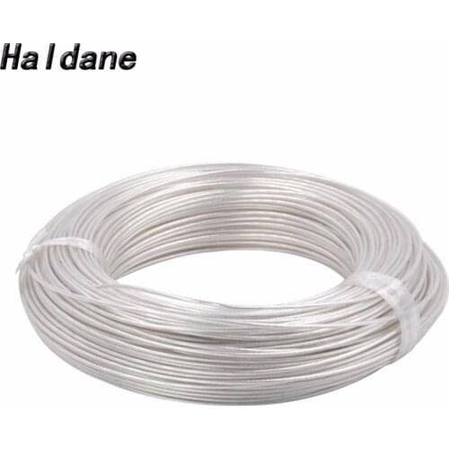 Free Shipping Haldane 100Meter 0.12mm 0.12square Silver Plated 7N OCC Signal Tefl Wire Cable for DIY Headphone cable
