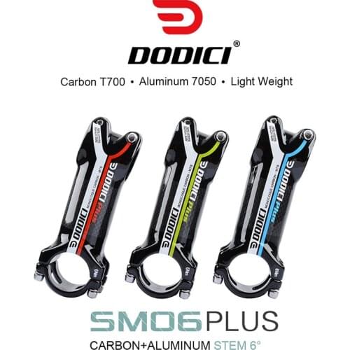 DODICI 31.8 Carbon Fiber Riser Rod Stem 6 Degree Aluminum Carbon Fiber Bicycle Ultra-light Stem carbon handle 70/80/90/100/110mm