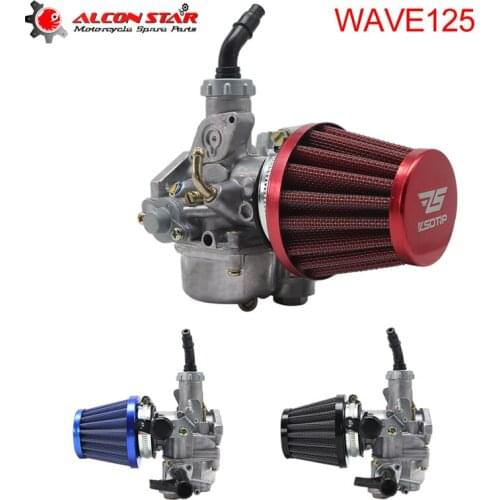 Alconstar- Aluminum Motorcycle Keihin Carburetor Carb Karboretor Karb for Honda WAVE 125 WAVE125 W125 with 42mm Air Filter Race