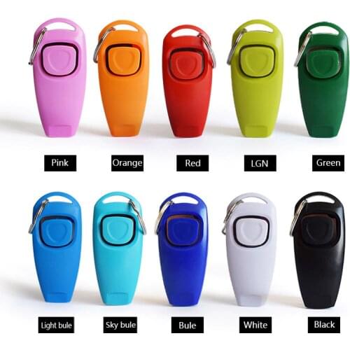 Dog Training Clickers 2 In 1 Whistle and Clicker Pet Training Tools Set with Wrist Strap for Dogs Cats Birds and Small Animals