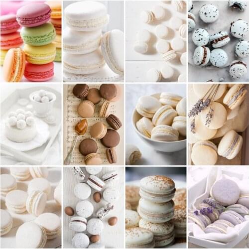 Square/round DIY Diamond Embroidery Macaron Dessert Full Rhinestone Warm Wall Art Pictures Dining Hall Decoration Painting