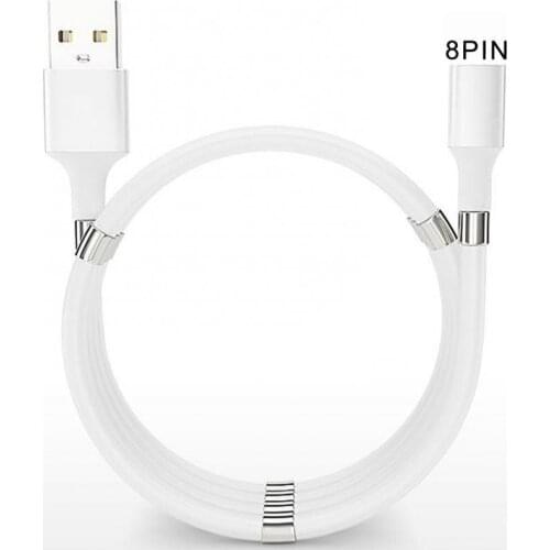 1.2m Magnetic Type-c Micro-USB 8 Pin 4A Fast Charging Data Transmission Cable For Phone Android iOS system