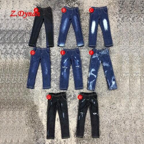 1/12 scale male Trendy 8 styles jeans pants clothes for 6 inches SHF Figma mezco action figures