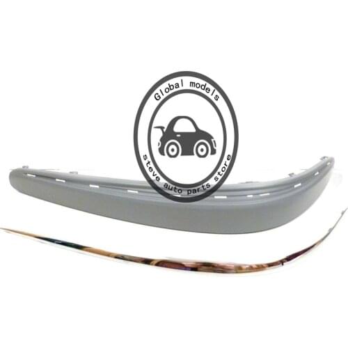 Front Bumper Molding with Chrome Trim pair Trim Strip for Mercedes Benz W211 E200 E220 E230 E240 E250 E270 E280 A2118800521