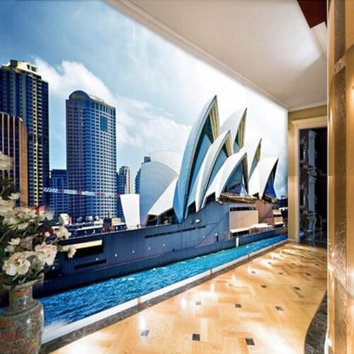 Custom 3D Photo Wallpaper Modern Architecture Landscape Art Office Living Room Backdrop Wallpaper Mural Wall Papers Home Decor