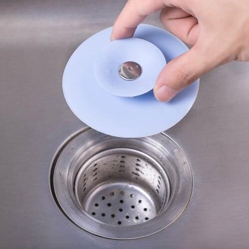 Sink Drain Stopper Silicone Strainer Shower Bathtub Floor Water Stopper Rubber Kitchen Bathroom Deodorant Plug Hair Pickups Home