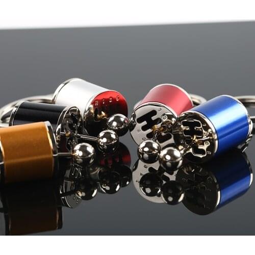 Six Speed Removable Transmission Gear Shift Gearshift Knob Gearbox Keychain Keyring Key Chain Keyfob Mini Zinc Alloy Car Truck